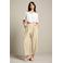 LOLALIZA barrel leg broek met krijtstreep beige