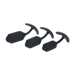 Silicone Weighted Anale Plug Training Set - 3 stuks