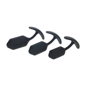 Silicone Weighted Anale Plug Training Set - 3 stuks