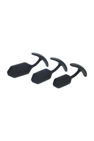 Silicone Weighted Anale Plug Training Set - 3 stuks