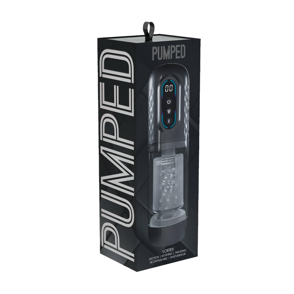 Pumped Vortex - Zuigende Roterende en Thrusting Automatische Masturbator