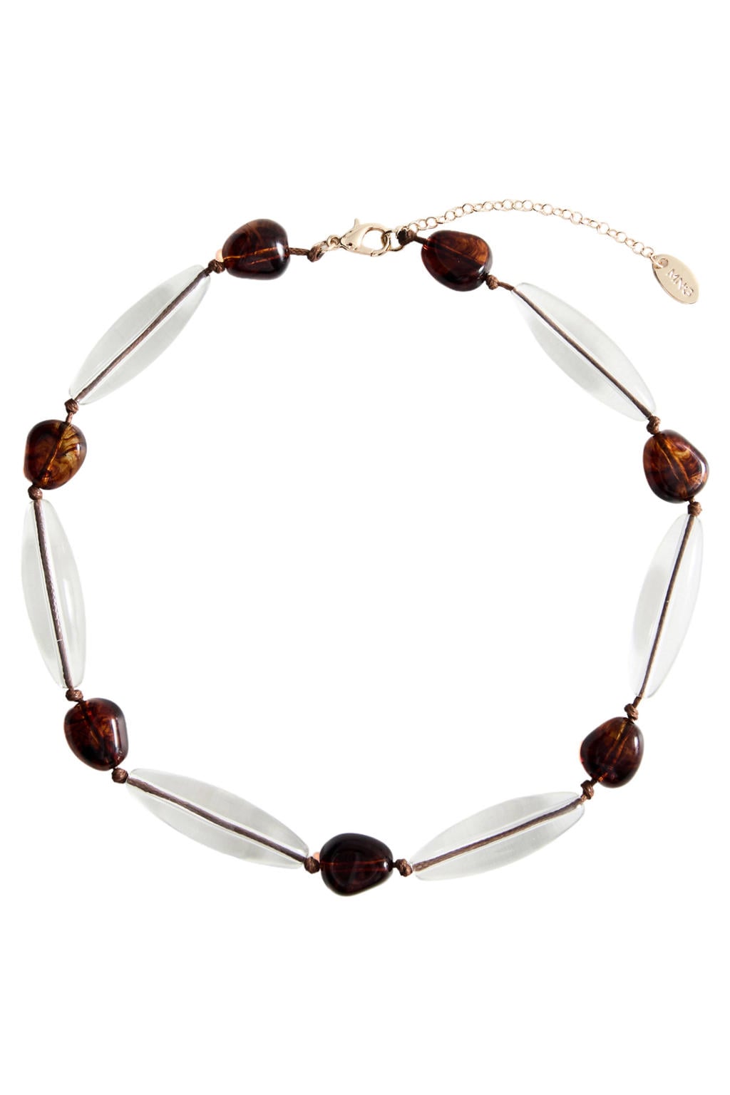 Mango kralenketting goud