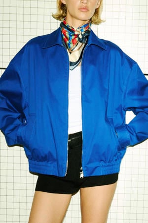 katoenen zomerjas - blauw