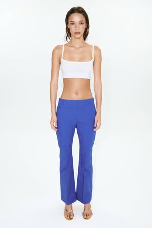 bootcut low waist broek blauw