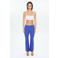 Mango bootcut low waist broek blauw