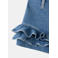 Mango slim fit short met ruches - mediumblauw