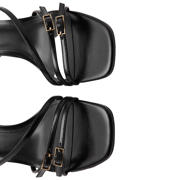 thumbnail: Mango imitatieleren sandalen met hak - zwart