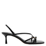 thumbnail: Mango imitatieleren sandalen met hak - zwart