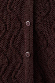 thumbnail: Mango vest gebreid bruin