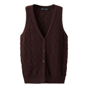 vest gebreid bruin