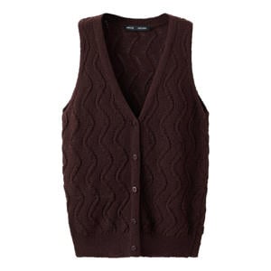 vest gebreid bruin