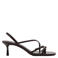 Mango imitatieleren sandalen met hak - donkerbruin