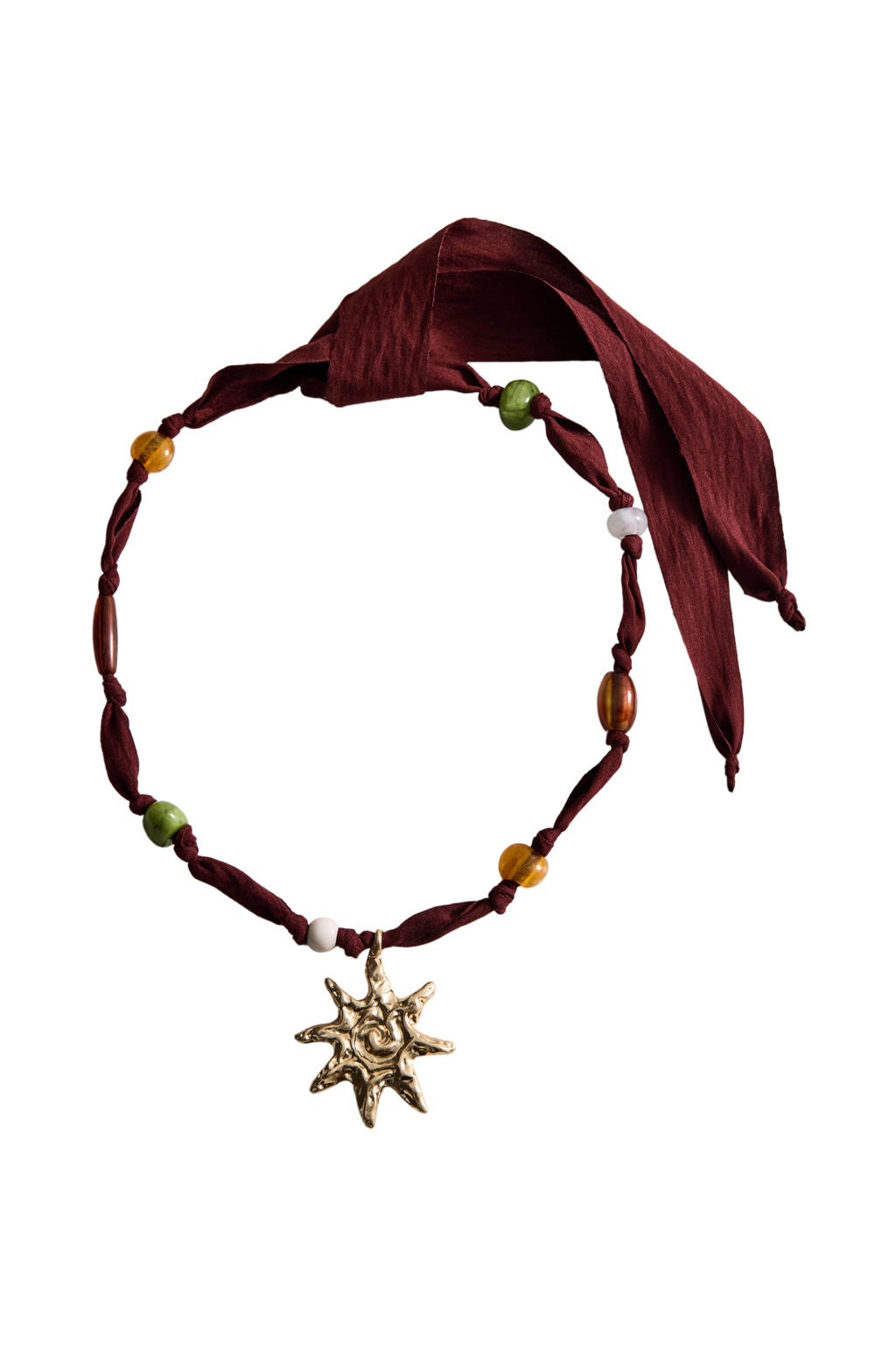 Mango ketting donkerrood