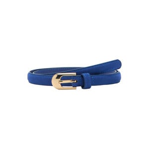 suede riem blauw