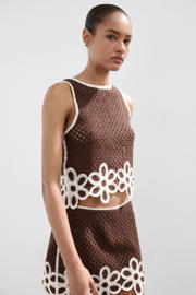 thumbnail: Mango top crochet bruin