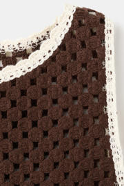thumbnail: Mango top crochet bruin
