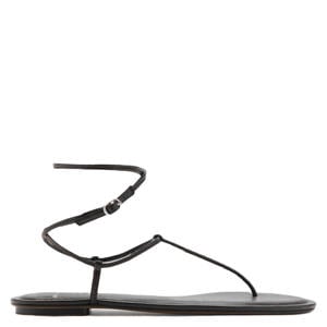 imitatieleren sandalen - donkerbruin