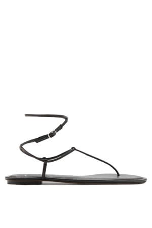 imitatieleren sandalen - donkerbruin