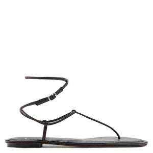 imitatieleren sandalen - donkerbruin