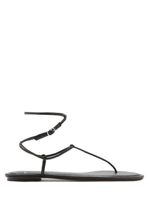 imitatieleren sandalen - donkerbruin