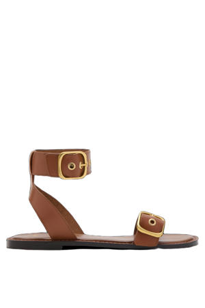 leren sandalen - bruin