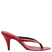 thumbnail: Mango leren muiltjes met hoge hak - rood