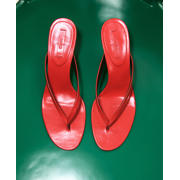 thumbnail: Mango leren muiltjes met hoge hak - rood