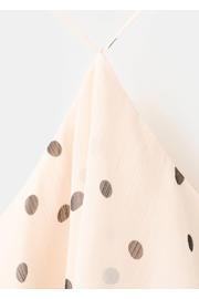 thumbnail: Mango halter mini jurk met stippen en ruches - ecru