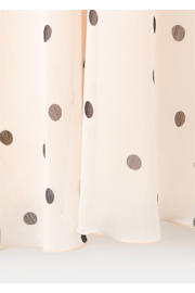 thumbnail: Mango halter mini jurk met stippen en ruches - ecru