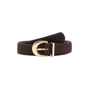 suede riem donkerbruin