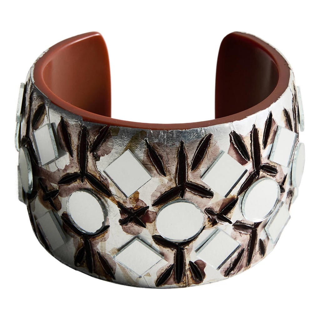 Mango armband bruin