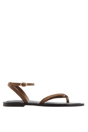 leren sandalen - bruin