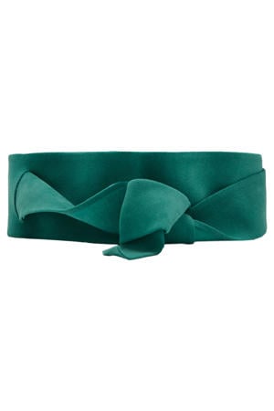 suede tailleriem groen