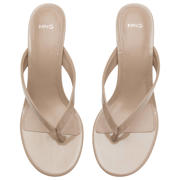 thumbnail: Mango lakleren muiltjes met hoge hak - taupe