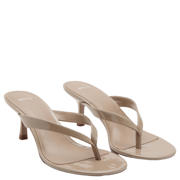 thumbnail: Mango lakleren muiltjes met hoge hak - taupe