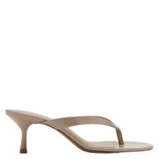 thumbnail: Mango lakleren muiltjes met hoge hak - taupe