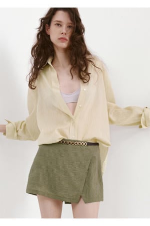 skort met krijtstreep - groen