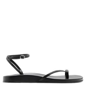 leren sandalen - zwart