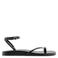 Mango leren sandalen - zwart