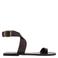 Mango leren sandalen - donkerbruin