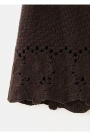 thumbnail: Mango regular waist casual short crochet bruin