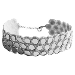 choker zilverkleurig