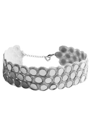 choker zilverkleurig