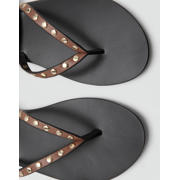 thumbnail: Mango leren sandalen met studs en all over print - bruin
