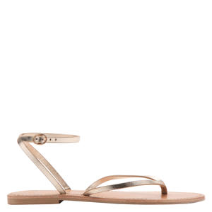 leren sandalen - goud