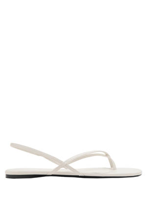 imitatieleren sandalen - ecru