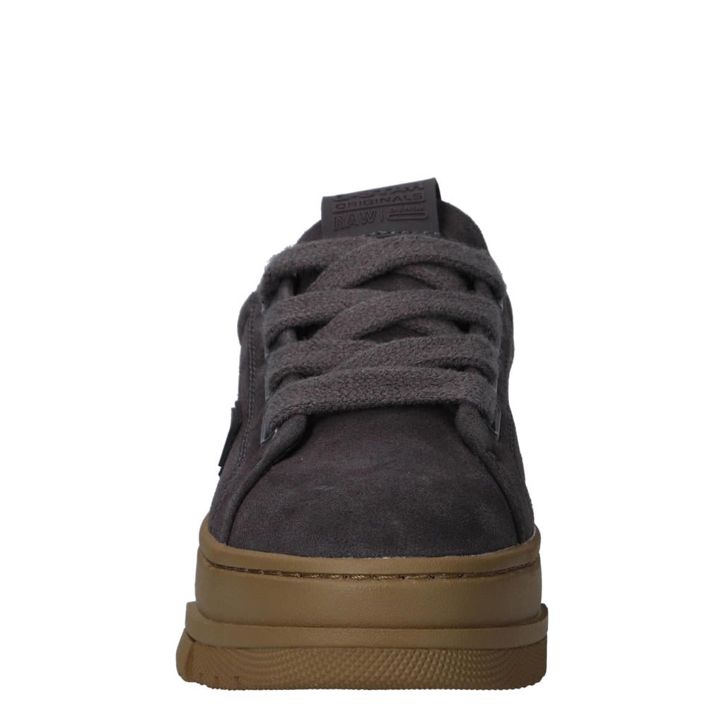Aubergine dames G-STAR suède sneakers - met veters