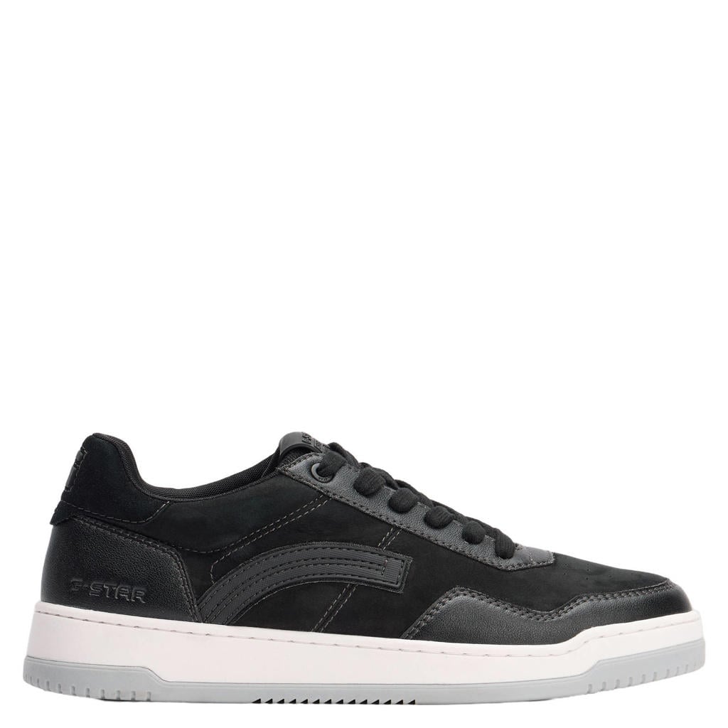 Zwarte heren G-STAR Lea leren sneakers - met veters