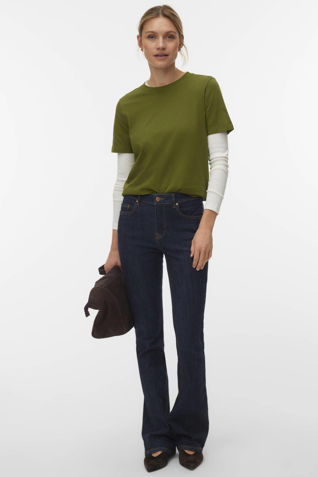 VERO MODA T-shirt - olijfgroen