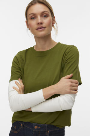 T-shirt olijfgroen